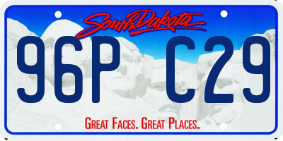 SD license plate 96PC29