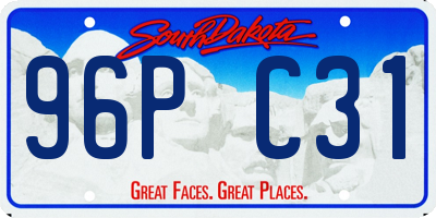 SD license plate 96PC31