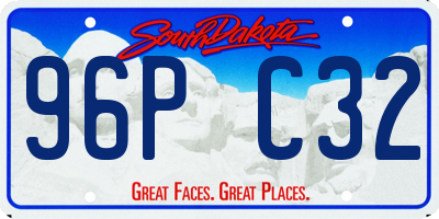 SD license plate 96PC32