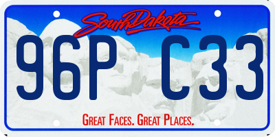 SD license plate 96PC33