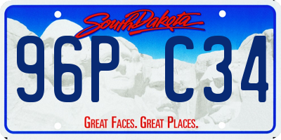SD license plate 96PC34