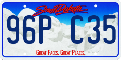 SD license plate 96PC35