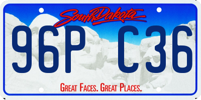 SD license plate 96PC36