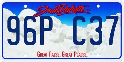 SD license plate 96PC37