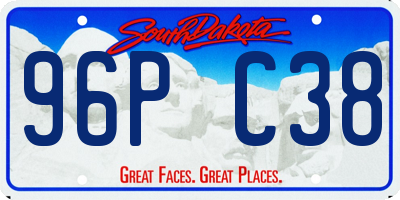 SD license plate 96PC38