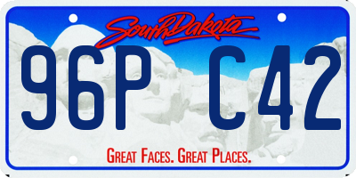 SD license plate 96PC42