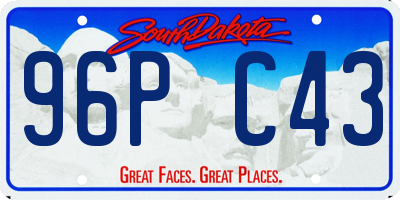 SD license plate 96PC43