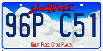 SD license plate 96PC51