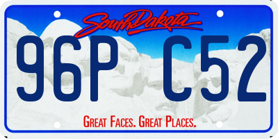 SD license plate 96PC52