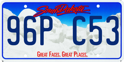 SD license plate 96PC53