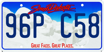 SD license plate 96PC58