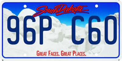 SD license plate 96PC60