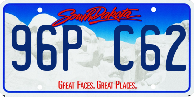 SD license plate 96PC62