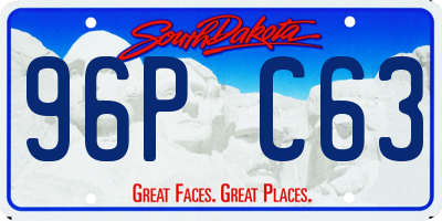 SD license plate 96PC63