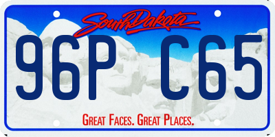 SD license plate 96PC65