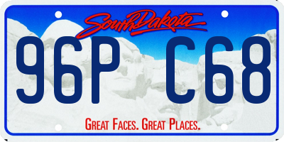 SD license plate 96PC68
