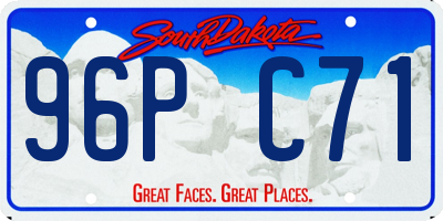 SD license plate 96PC71
