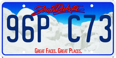 SD license plate 96PC73