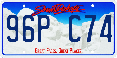 SD license plate 96PC74