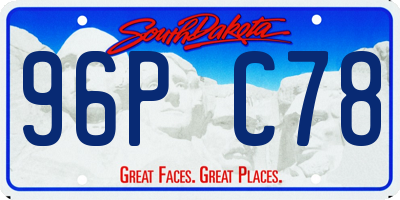 SD license plate 96PC78