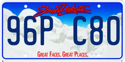SD license plate 96PC80