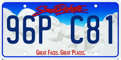 SD license plate 96PC81