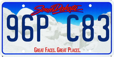 SD license plate 96PC83