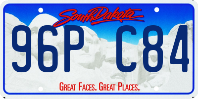 SD license plate 96PC84
