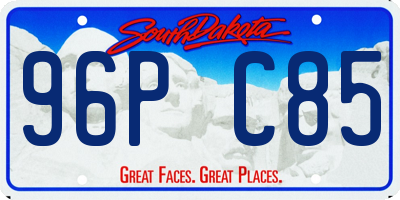 SD license plate 96PC85
