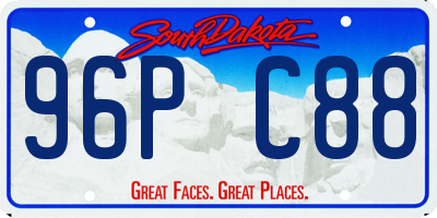 SD license plate 96PC88
