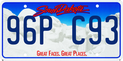 SD license plate 96PC93