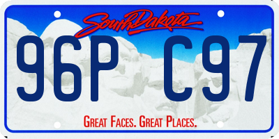 SD license plate 96PC97