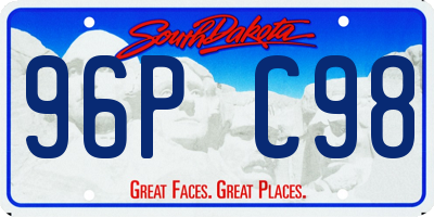 SD license plate 96PC98