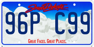SD license plate 96PC99