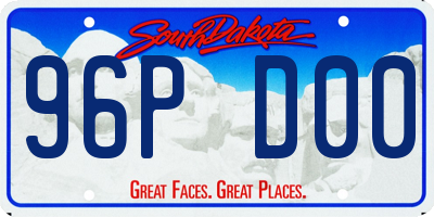 SD license plate 96PD00