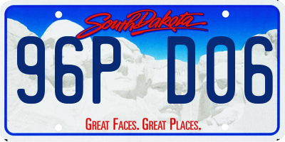 SD license plate 96PD06