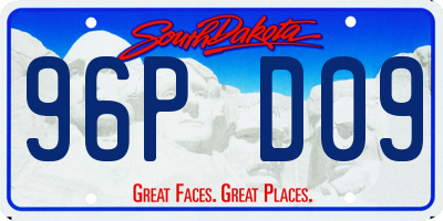 SD license plate 96PD09