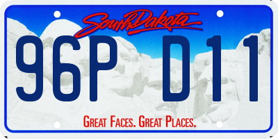 SD license plate 96PD11