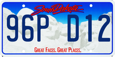 SD license plate 96PD12
