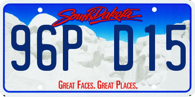 SD license plate 96PD15