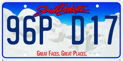 SD license plate 96PD17