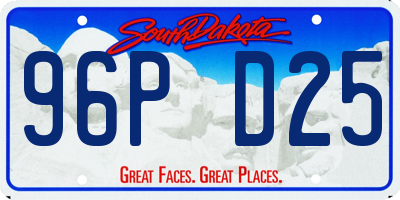 SD license plate 96PD25