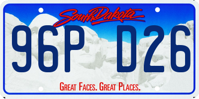 SD license plate 96PD26