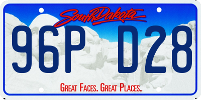 SD license plate 96PD28
