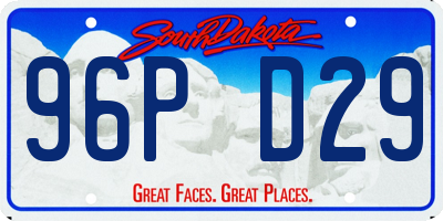 SD license plate 96PD29