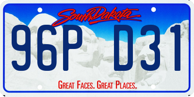 SD license plate 96PD31