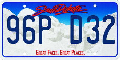 SD license plate 96PD32