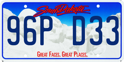 SD license plate 96PD33