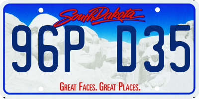 SD license plate 96PD35