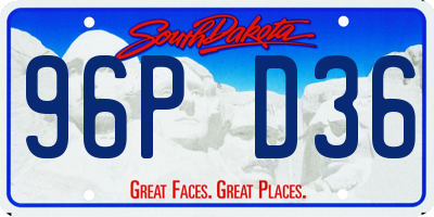 SD license plate 96PD36